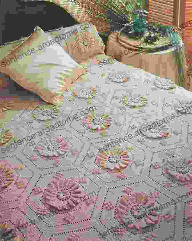 A Beautiful Crochet Bedspread In A Bedroom Crochet Beautiful Bedspread Patterns: Stunning Bedspread Crochet Tutorials: Crochet Bedspread Ideas