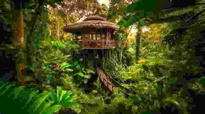 A Cluster Of Treehouses Suspended Above A Lush Jungle Canopy, Offering A Unique Perspective Of The Rainforest. My Cool Treehouse: An Inspirational Guide To Stylish Treehouses