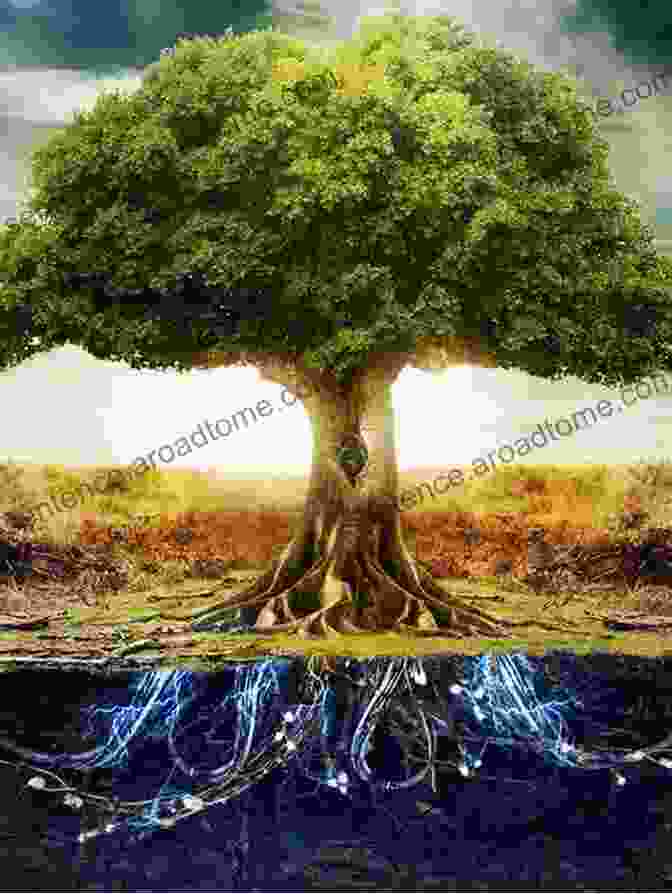 A Towering Tree Of Knowledge, Its Roots Deep In The Earth And Its Branches Reaching Into The Heavens Sacred Dimensions Of Time Space (Time Space And Knowledge)