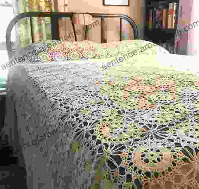 A Woman Crocheting A Bedspread Crochet Beautiful Bedspread Patterns: Stunning Bedspread Crochet Tutorials: Crochet Bedspread Ideas