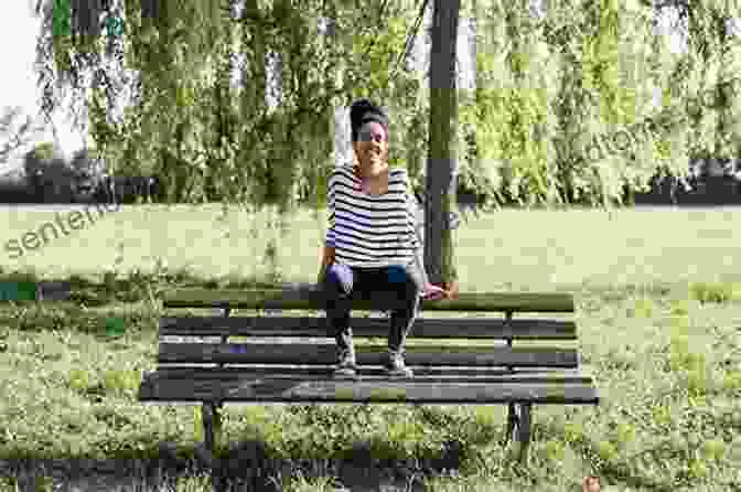 A Woman Sitting On A Bench, Looking Thoughtful. Silencing The Voices Jean Darby Cline