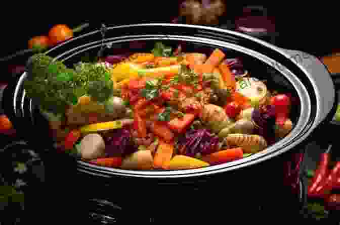 Image Of A Slow Cooker Filled With Colorful Vegetables And Meat Paleo Slow Cooker For Two: 37 Delicious Slow Cooker Recipes