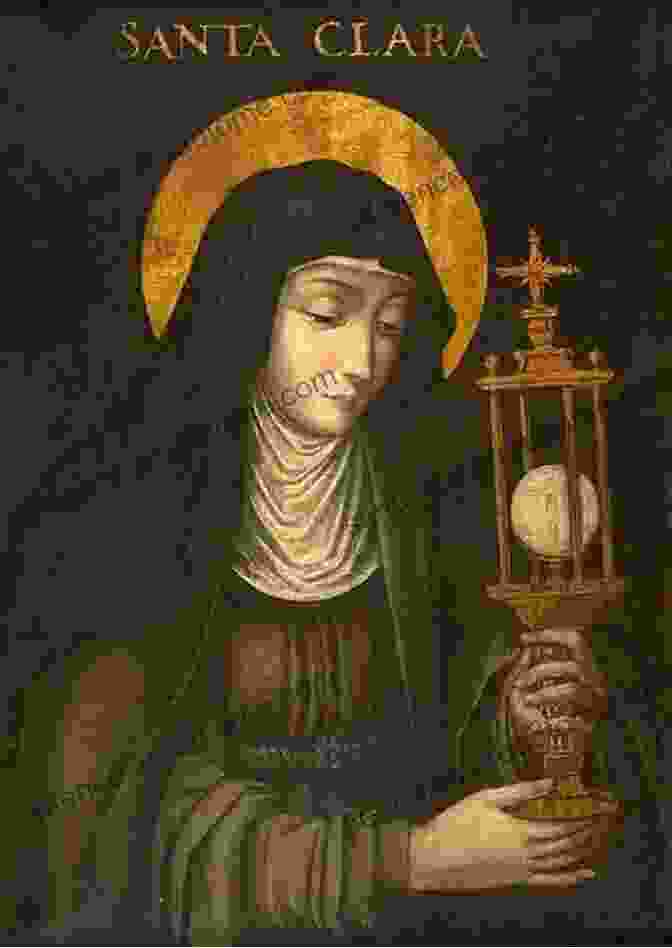 Saint Clare Of Assisi, Holding A Cross And A Monstrance, Against The Backdrop Of The Basilica Of Saint Clare Light Of Assisi: The Story Of Saint Clare